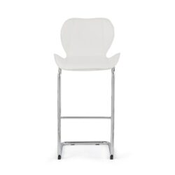 Charlotte - 4 Piece Bar Stool Set With Bucket Seats - White