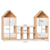 Versatile Children's Bookshelf With House Shaped Design Multifunctional Storage For Books And Toys - Natural Wood - Image 3