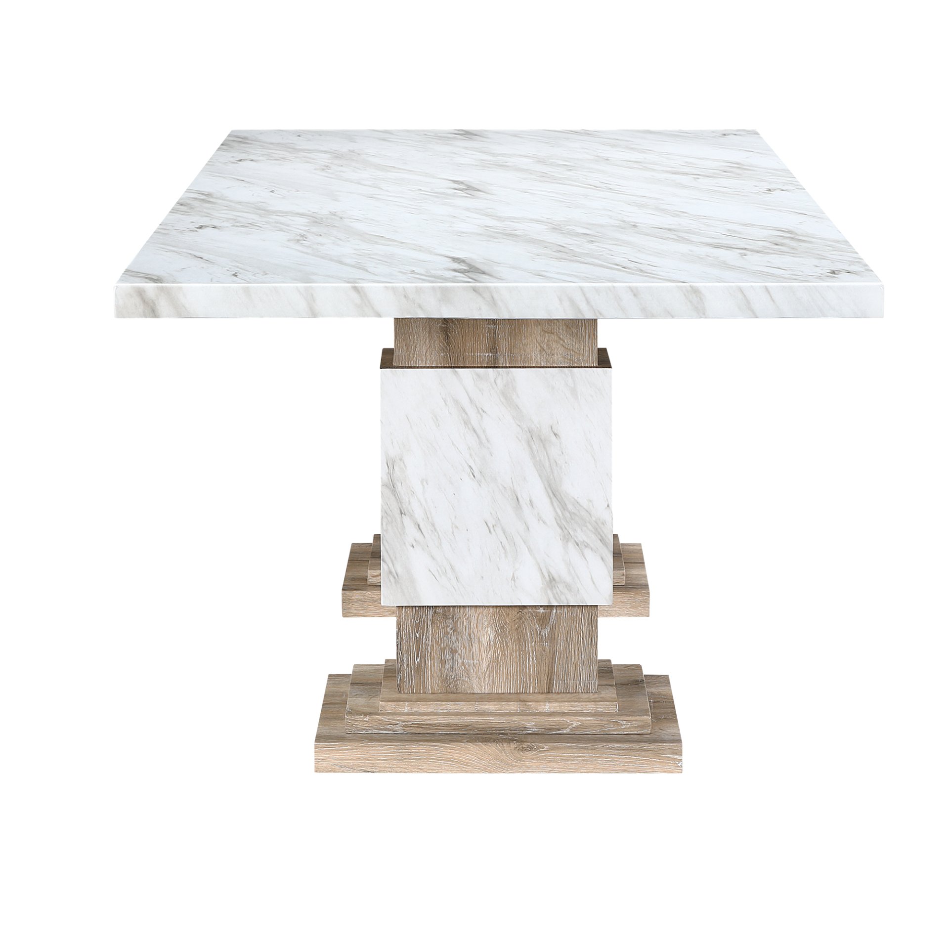 Stacey - Dining Table With Pedestal Base - Beige - Image 5