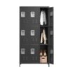 9 Door Lockers With Lock For Secure Storage And - Black - Image 14