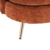 Polyester Fiber Loveseat Sofa Chair Upholstered Couch With Golden Metal Legs Club 2 Seat Sofa For Living Reading Room Bedroom Apartment Small Space Dorm - Orange - Image 11