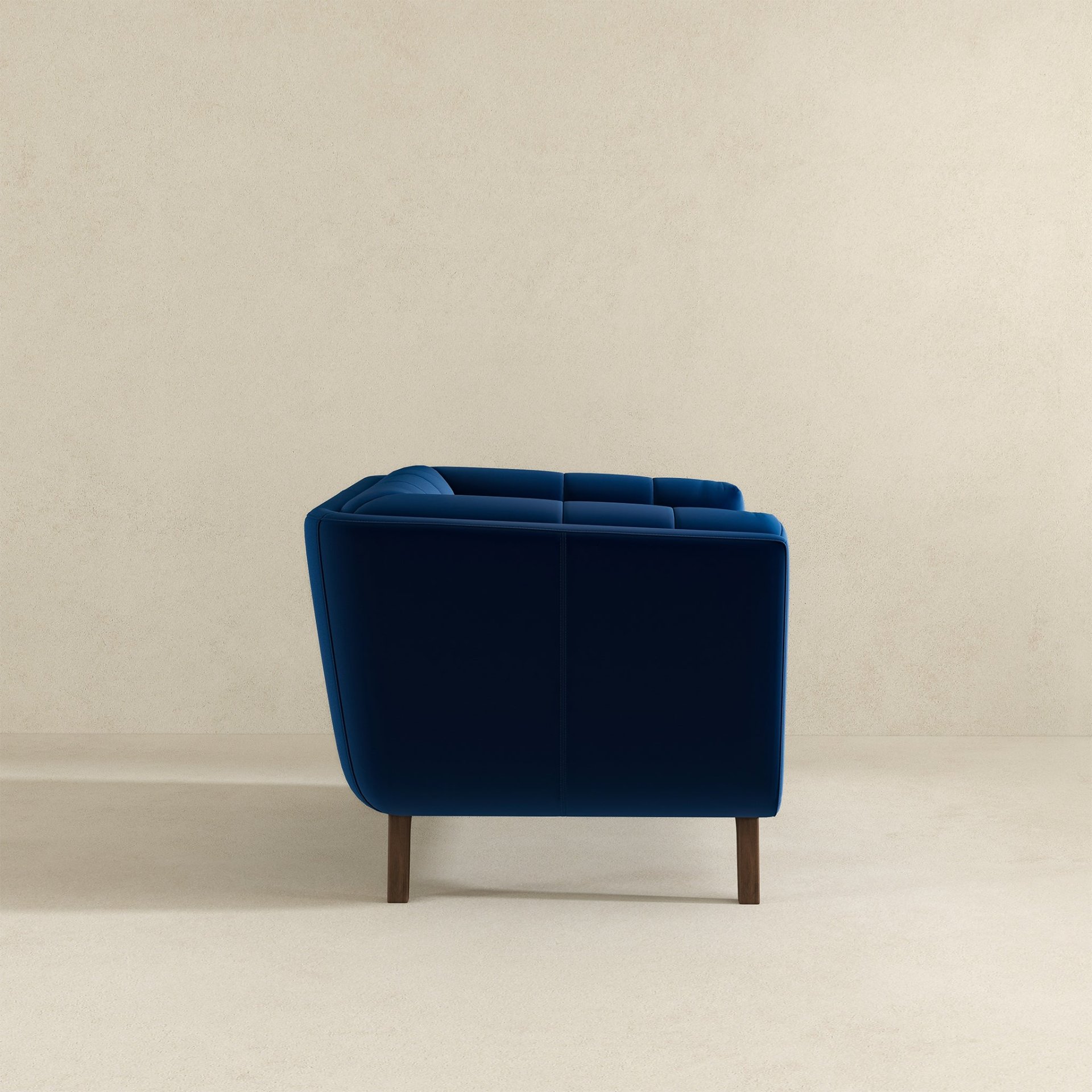 Addison - Velvet Lounge Chair - Dark Blue - Image 5