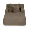 Modern Velvet Fabric Single Lazy Sofa Lounge Chair, Indoor Use - Brown - Image 10