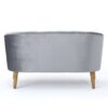 Modern Classic Shell Backed Loveseat - Gray - Image 8