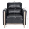 1 Seater Sofa For Living Room - Black - Image 3