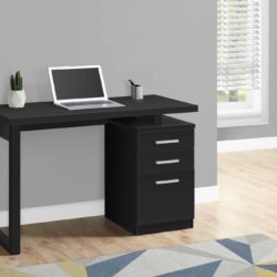 Computer Desk For Home Office, Laptop, Left Right Set - Up, Storage Drawers, Modern - Black