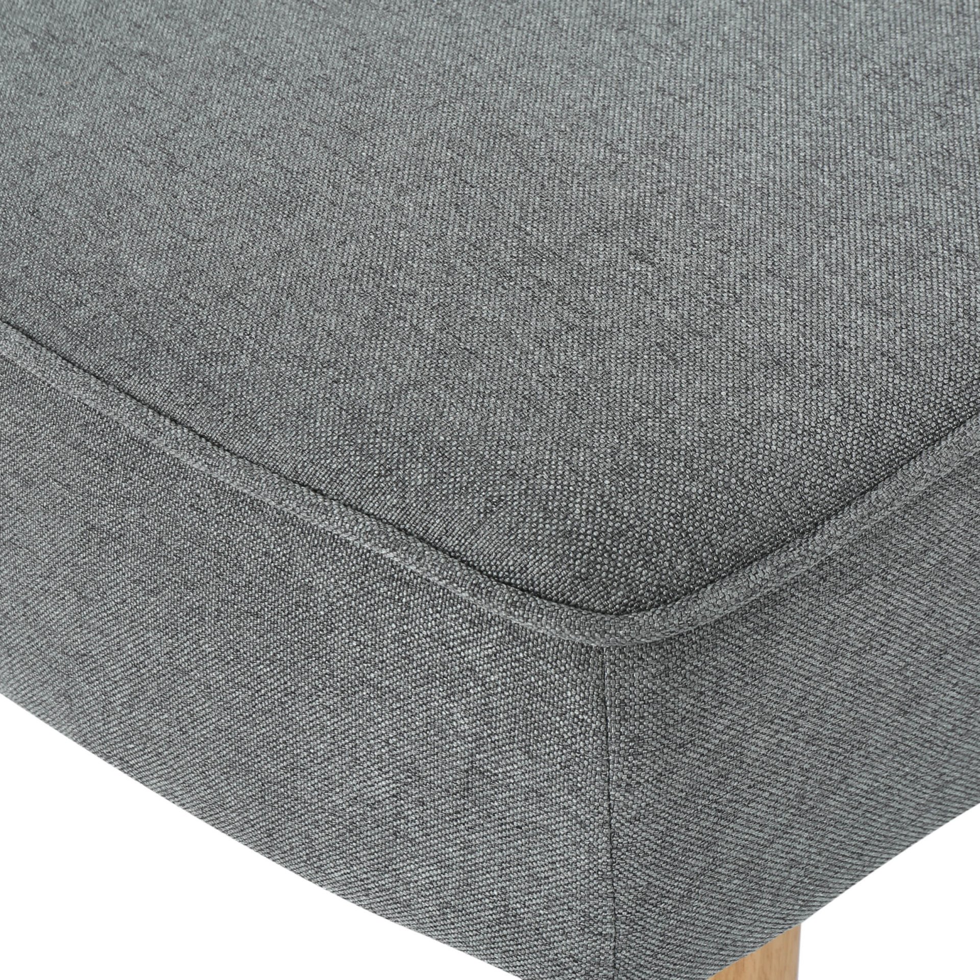 Fabric Chaise Lounge With Rubberwood Frame - Slate - Image 9