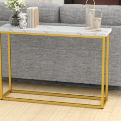 Marb - Sofa Table - White