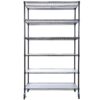 84" x 48" x 20" 6 Tier 6000Lbs Capacity Nsf Metal Shelf Wire Shelving Unit, Heavy Duty Adjustable Storage Rack With Wheels & Shelf Liners For Commercial Grade Utility Steel Storage Rack - Black - Image 3