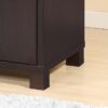 Wine Cabinet With Two Doors Removeable Wine Bottle Rack Metal Wine Glass Racks Four Shelves - Red Cocoa - Image 6