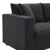 Modern Sectional Sofa With Throw Pillows, Cloud L Shaped Couch Set With Wide 4 Seat Comfy Couch Set With Movable Ottoman - Black - Image 11