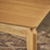 Mid Century Dining Table, Rubberwood With Walnut Veneer - Natural Oak - Image 4