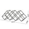 Modern Industrial Tabletop Wine Rack With 7 Bottle Holders - Black - Image 3