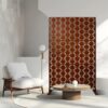 Outdoor / Indoor Privacy Screen Metal Privacy Screen, Freestanding Decorative Privacy Screen For Deck Balcony Patio - Rust Red - Image 14