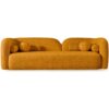 Donna - Japandi Style Boucle Sofa - Dark Yellow / Rustic - Image 8