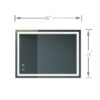Briiiliant - Bathroom Vanity Mirror Anti Fog, Dimmable Rectangle Mirror With Front Lighting Smart Memory Function - Silver - Image 8