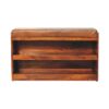 Buffalo - Hide Pull Out Shoe Storage Bench - Chestnut - Image 10