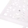 Celestine - Outdoor Cast Aluminum Dining Table With Floral Lattice Design And Umbrella Holder - White - Image 8