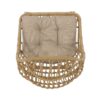 Outdoor Accent Chair With Basket Shape - Light Brown - Image 9