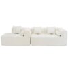 Sectional Sofa Full Compressed Sofa Modular Sofa Couch Free Combined Sofa With Deep Seating And 2 Side Pockets For Living Room - Beige - Image 19