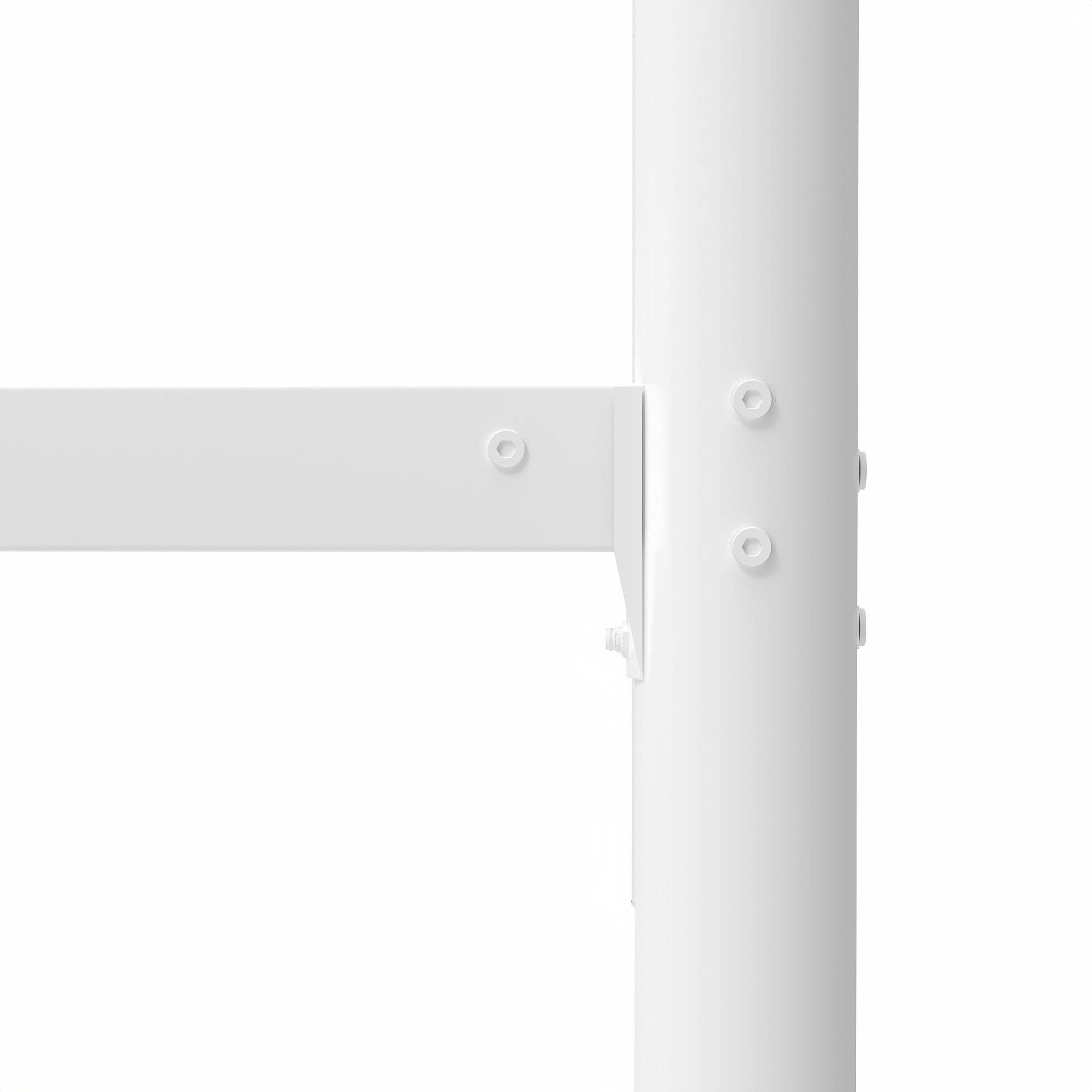 Twin Over Twin Bunk Bed With Ladder, High Guardrail, Storage, Noise Free - White - Image 14