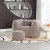 Soft Bean Bag Chair With High Resilient Foam (Chips) - Coffee - Image 17