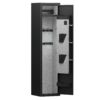 3 - 4 Gun Safe For Rifles And Pistols, Quick Access Password Gun Safe, High Security Metal Rifle Safe Locker With Removable Shelf And 2 Adjustable Gun Slots - Black - Image 6