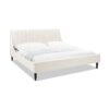 Aspen - King Vertical Tufted Headboard Platform Bed Set - Cloud White - Image 3
