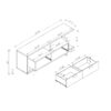 Modern TV Stand & Two Shelves And Two Drawers - White - Image 6