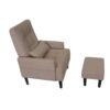 Living Room Sofa Single Chair And Ottoman, Modern Multi-Function Fabric Living Room Sofa Lounge Chair Bed And Stool. Soft Leisure Single Chair Adjustable Into 5 Angles With Sofa Bed - Gray - Image 13