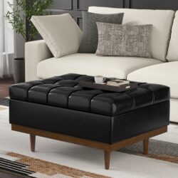 Mariah - Coffee Table Storage Ottoman - Black