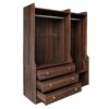 Open Wardrobe Storage For Bedroom - Brown - Image 3