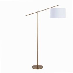 Casper - Contemporary Floor Lamp - Gold / Off White