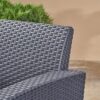 Outdoor Rattan Wicker Club Chair With Water Resistance - Gray - Image 7