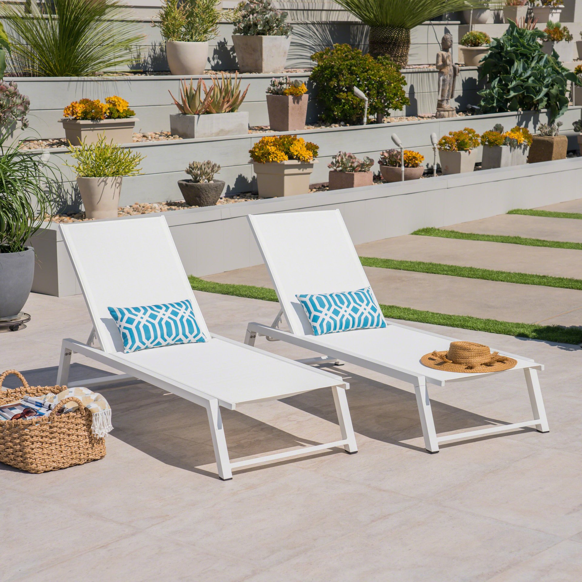 Myers - Chaise Lounge Ultimate Comfort - White - Image 2