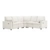 Power Recliner Sectional Sofa Home Theater Reclining Sofa With Two USB Ports, Two Storage Drawers For Living Room - Beige - Image 10