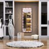 Hollywood - Full Length Mirror With Lights Full Body Vanity Mirror With 3 Color Modes Wall Lighted Standing Floor Mirror For Dressing Room Bedroom Hotel Touch Control - Pink - Image 6