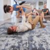 Payas - 2' X 3' Abstract Area Rug - Gray / Denim - Image 3