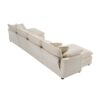 Cloud Like Comfy Soft Upholstered 4 Seater Modular Sofa With Ottomans - Beige - Image 15