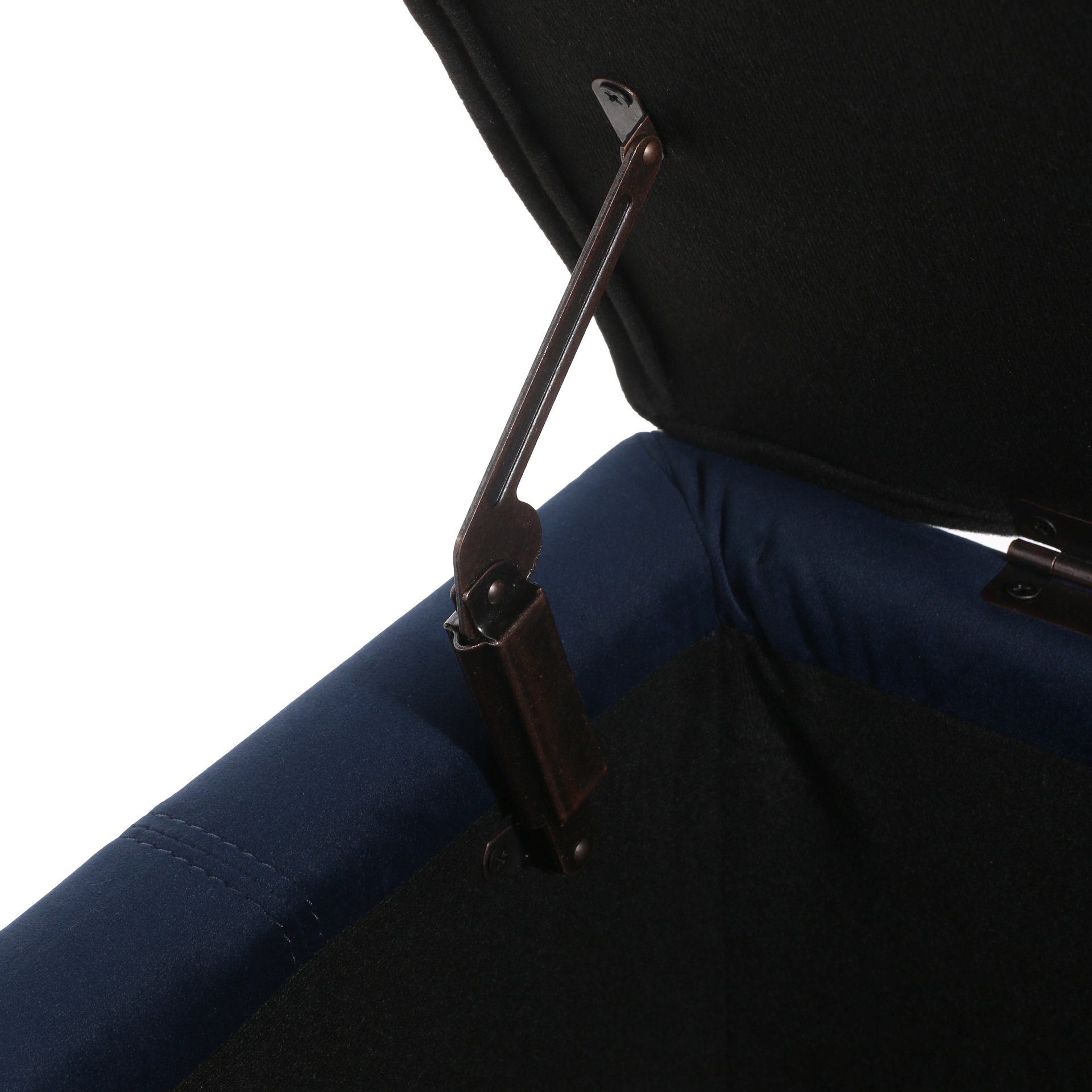 Velvet Storage Bench, Upholstered End Of Bed, Storage Ottoman Benches, Fabric Ottoman Bench With Large Storage Space For Living Room Entryway Bedroom - Dark Blue - Image 10