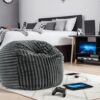 Sky Luxe - Minky Gunmetal Memory Foam Lounger - Gray - Image 3