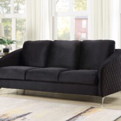 Sofia - Velvet Modern Chic Sofa Couch - Black