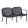 Luna - Outdoor Patio Loveseat With Frame And Cushions Weather Resistant Pp Material - Beige / Black - Image 8