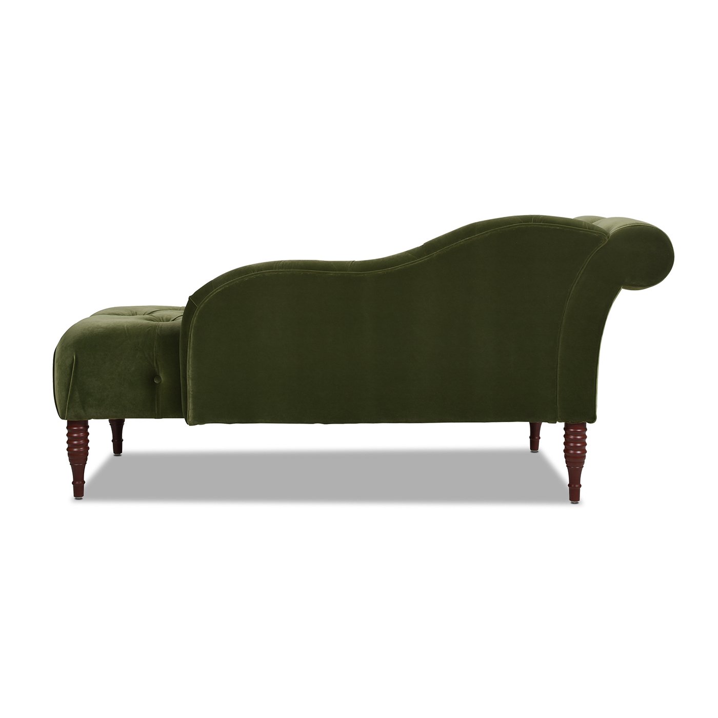 Samuel - Tufted Roll Arm Chaise Lounge - Olive Green - Image 11