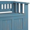 Acadian - Entryway Storage Bench - Distressed Coastal Blue - Image 9