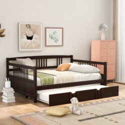Full Size DayBed With Twin Size Trundle - Espresso