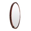Hausen - Mid-Century Modern Round Accent Wall Mirror - Brown Walnut - Image 3