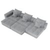 Modern Oversized Modular Sectional Sofa, Sparkling Chenille Fabric Soft Cushion Sofa With 6 Pillows, 6 Pieces Diy Combination Tufted Sofa, No Assembly Required - Gray - Image 21