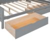 Full Size Daybed With Glass Door Storage Cabinets, Built In LED Lighting And Shelves - Gray - Image 13