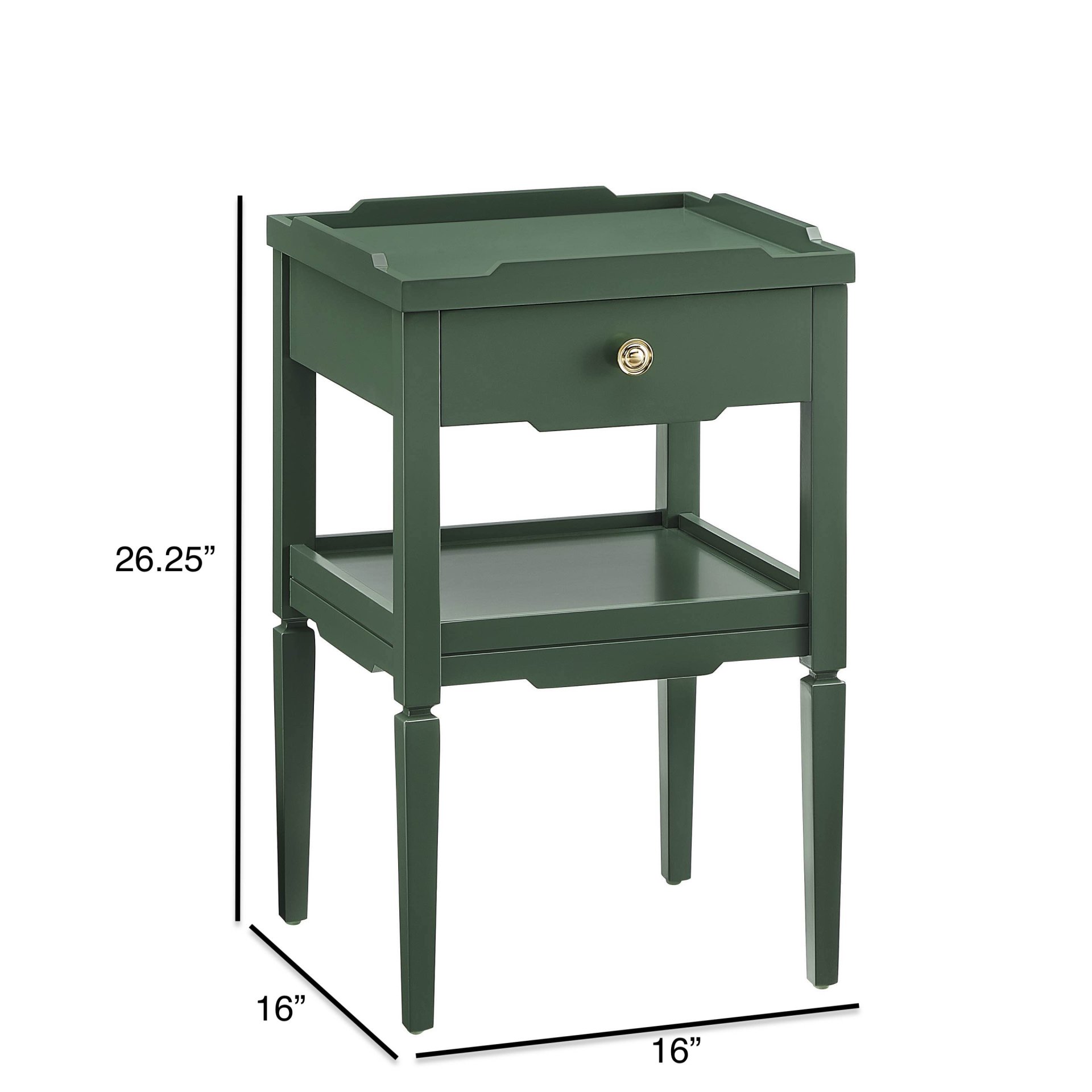 Foley - 1 Drawer Nightstand With Pull - Antique Green - Image 3